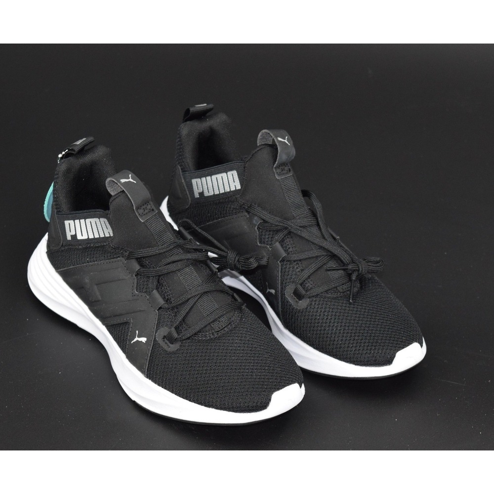 NWOT Puma Softride Enzo NXT Women Running Shoes Black White Excellent Sneakers